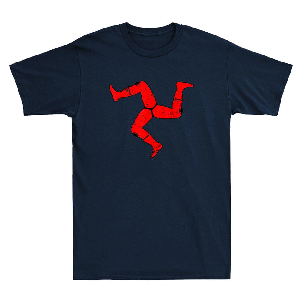 Isle of Man TT Motorcycle Road Racing Symbol Vintage Men's Short Sleeve T-Shirt