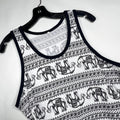 Boho Elephant Tank Top Mens Size L Tribal Print Sleeveless Beach Skater Tribal