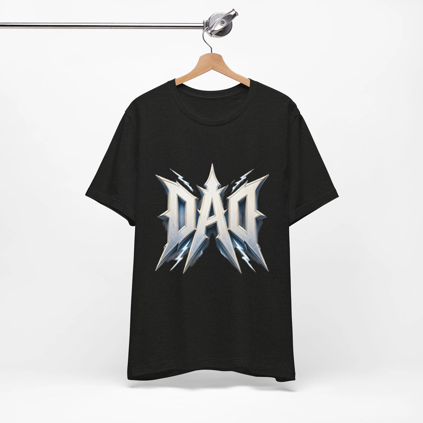 DAD Lightning Metal Logo Tee | Father Graphic Shirt