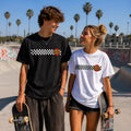 Santa Cruz Checkerboard Skate T Shirt Classic Skateboard Surf Streetwear