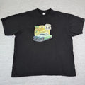 Route 66 Motel Graphic Men's T-Shirt 3XL Black  Vintage Style Hot Rod Car Shaka