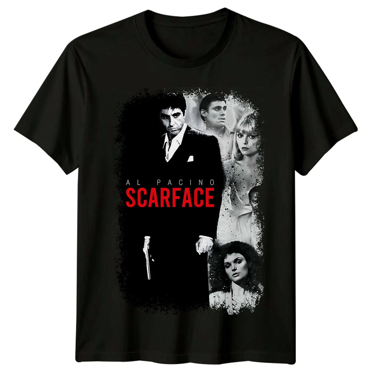 Scarface (1983) Movie Poster Inspired T-Shirt Retro Crime Thriller Film Tee