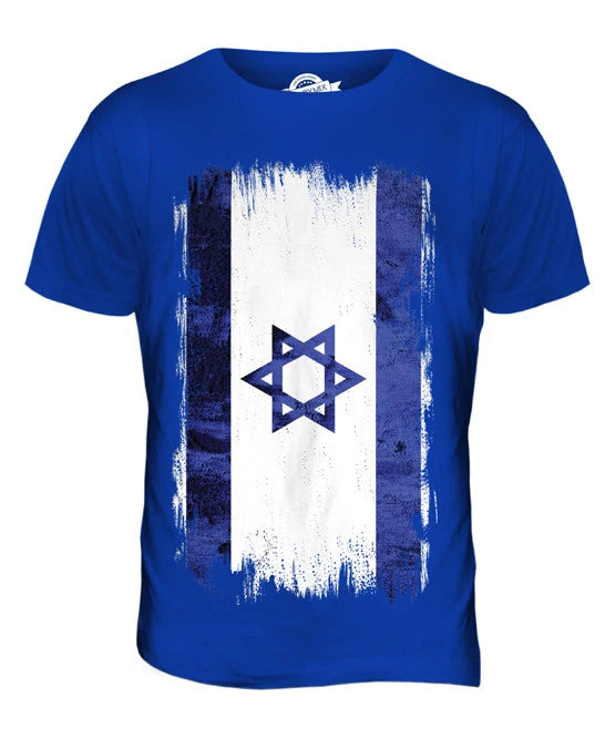 ISRAEL GRUNGE FLAG MENS T SHIRT TEE SHIRT XS S M L XL 2XL 3XL 4XL 5XL