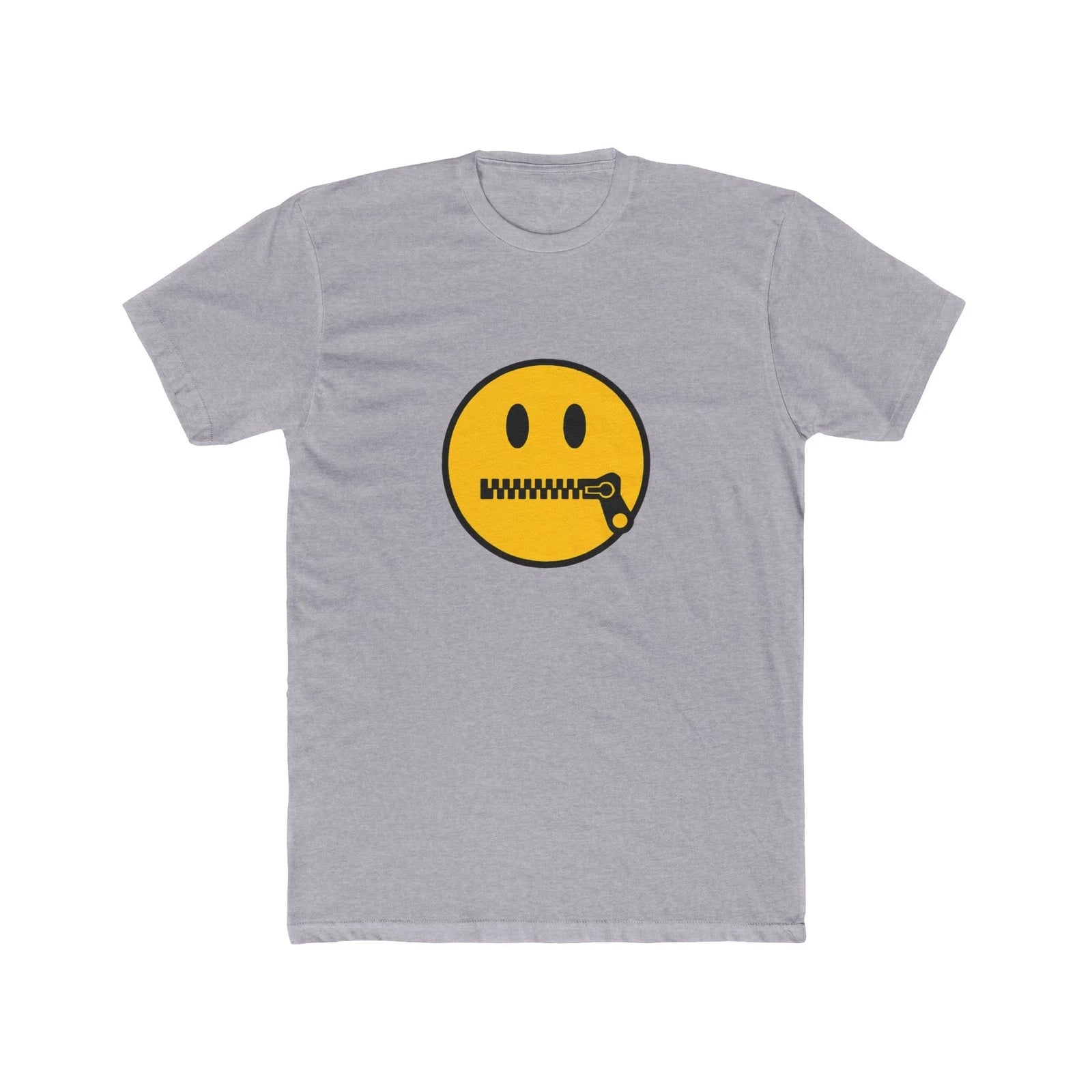 Overjoyed Zipper Smiley Minimalist T-Shirt