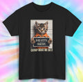 Bad Kitty Catnip Mugshot T-Shirt | Funny Cat Lover Tee S-5XL