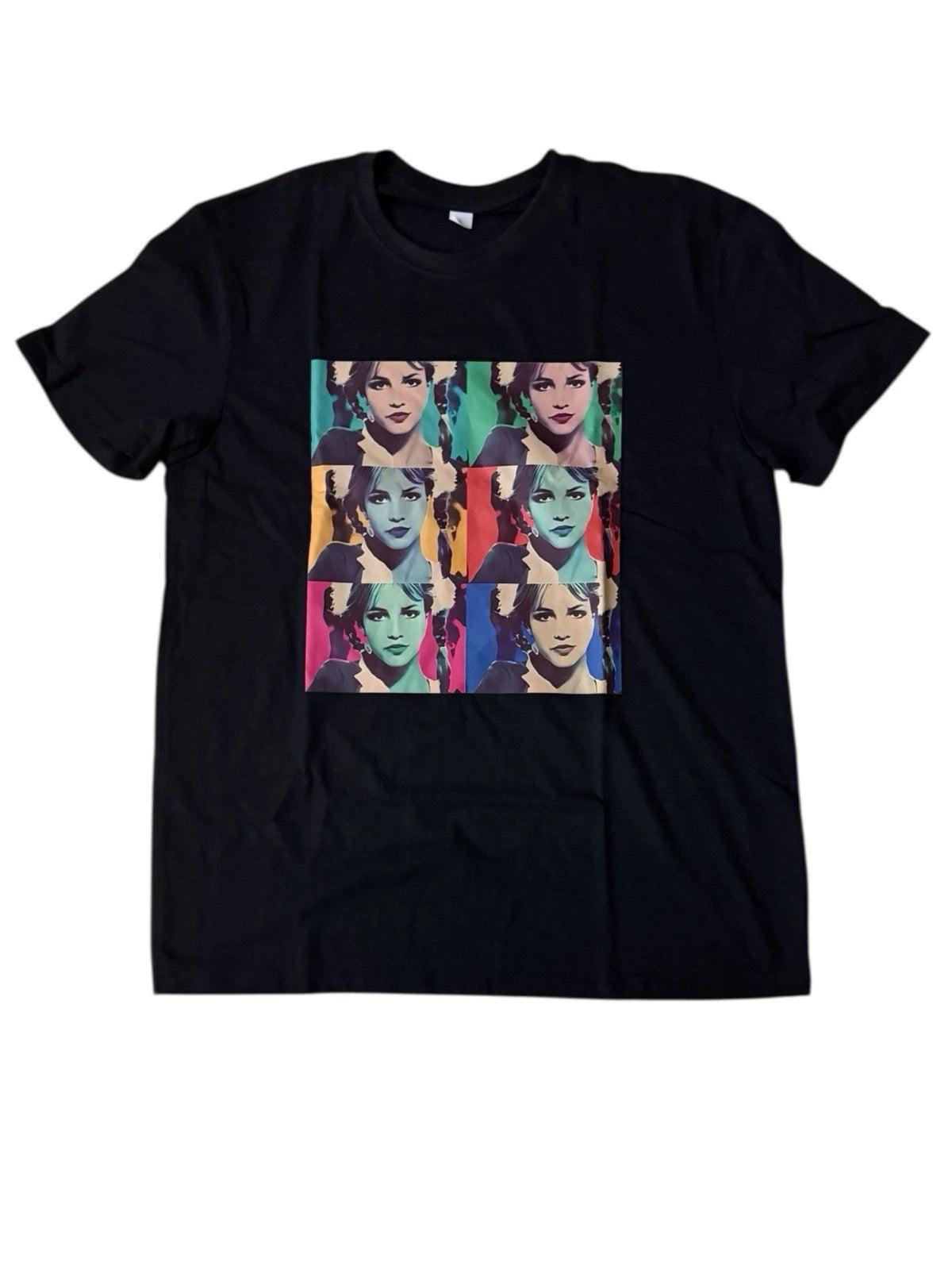 Britney Spears Unisex Black T Shirt Pop Art Style