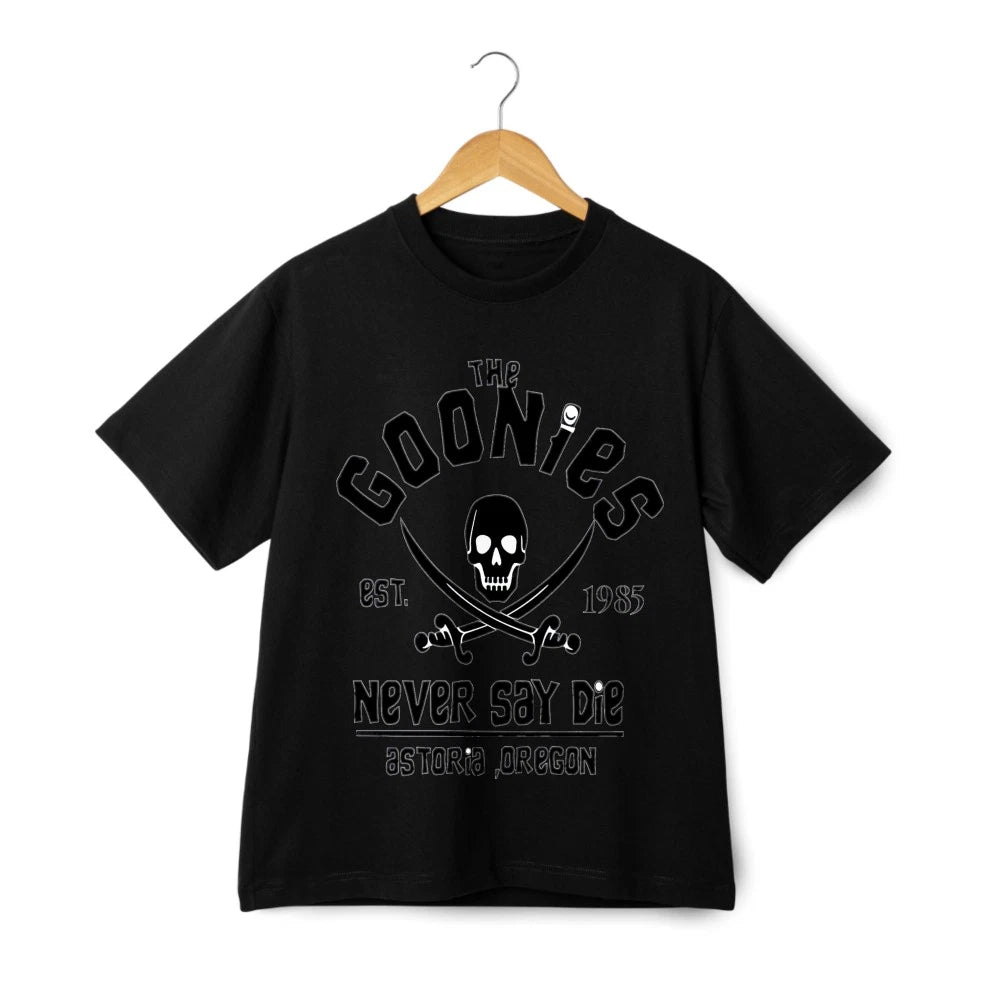 The Goonies"Never Say Die"Cartoon T-Shirt,Retro Cute Casual Tee|Daily&Outfits