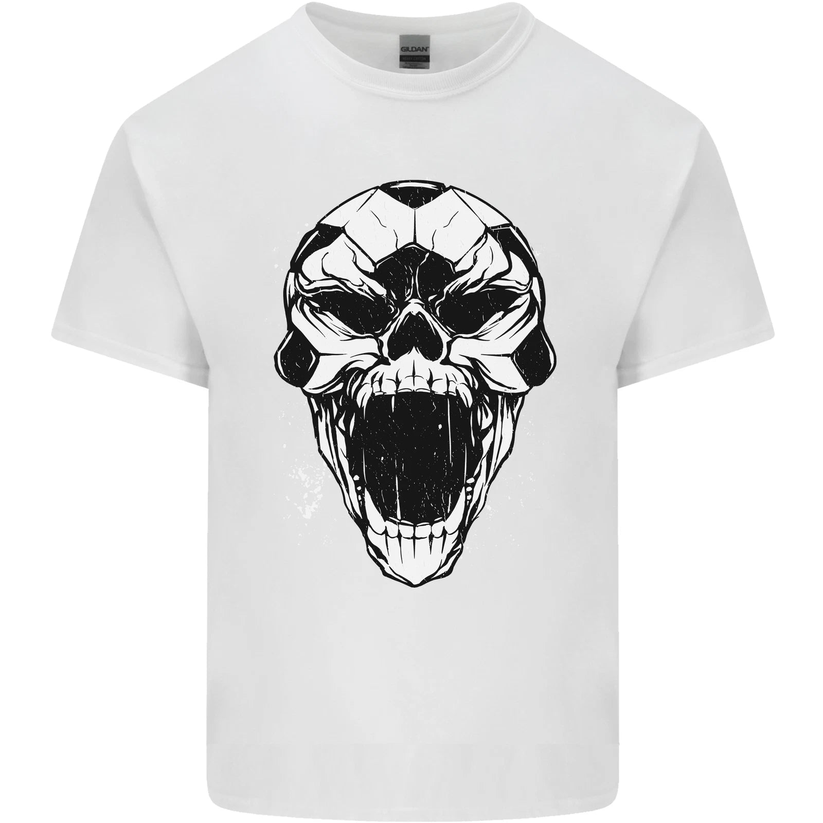 A Football Skull Soccer Footy Mens Light Cotton T-Shirt