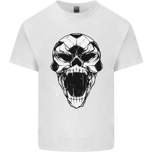 A Football Skull Soccer Footy Mens Light Cotton T-Shirt