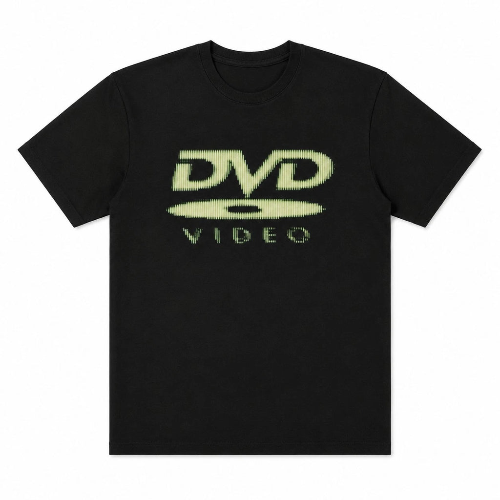 Retro DVD Video Shirt Y2K Aesthetic Glitch Tee VHS Scanline Cyberpunk Top UK