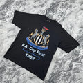 Vintage Newcastle United 1999 FA Cup Final T-Shirt Soccer Men Size XL Black