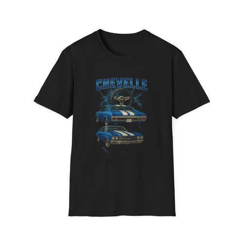 1970 Chevelle SS Muscle Car T-Shirt Blue Classic American Vintage Racing Tee