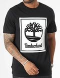 TIMBERLAND  Men's TB0A2AJ1 Black T-shirt Stack Logo short-sleeve BNWT