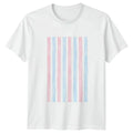 Pastel Pink Blue Black Stripe T-Shirt Preppy Summer Pattern Gift For Him And Her