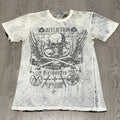 Affliction Black Cloud Winged Skull Reversible Tee XL Gothic Grunge Y2K