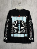 Evangelion Rei Ayanami Graphic L/S Shirt QOOZA Japan Vtg Anime Mens Black Size L