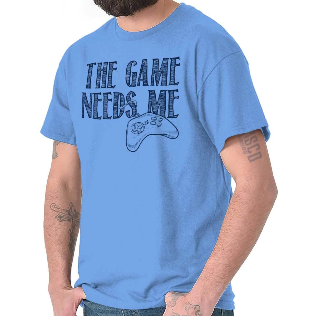 Vintage The Video Game Needs Me Controller Womens or Mens Crewneck T Shirt Tee