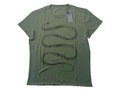 John Varvatos Mens XL Green Snake Skeleton Raw Edge Organic Cotton Rock T-Shirt