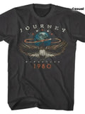 Vintage 1980s Journey Departure Rock Band Shirt, Trendy Unisex Graphic Tee Shirt
