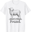Found Minimalist Sheep Christian Psalm 23 Lamb Christian T-Shirt S-3XL