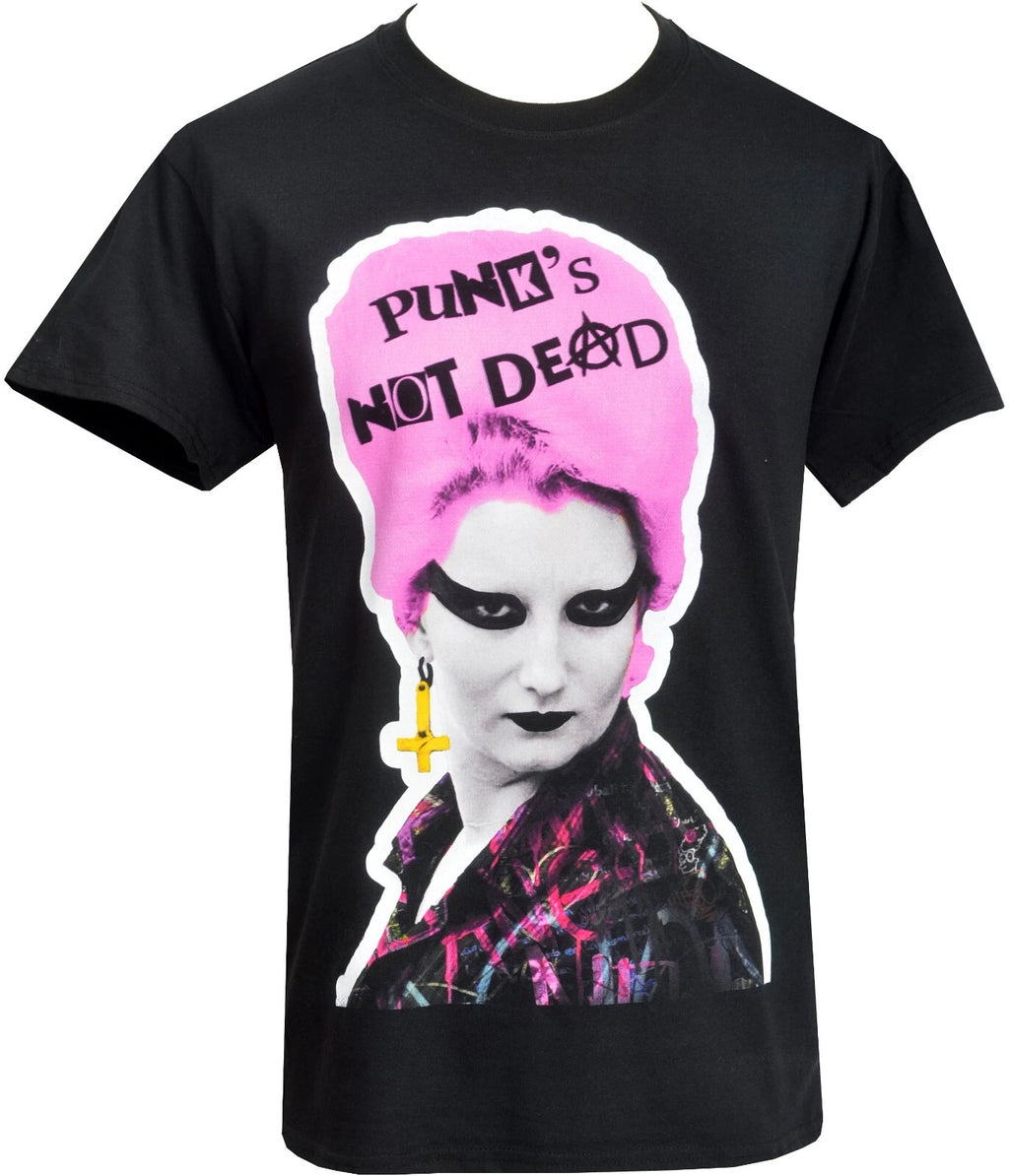 Mens Punk T-Shirt 1977 Punk's not Dead Anarchists Seditionaries S-5XL