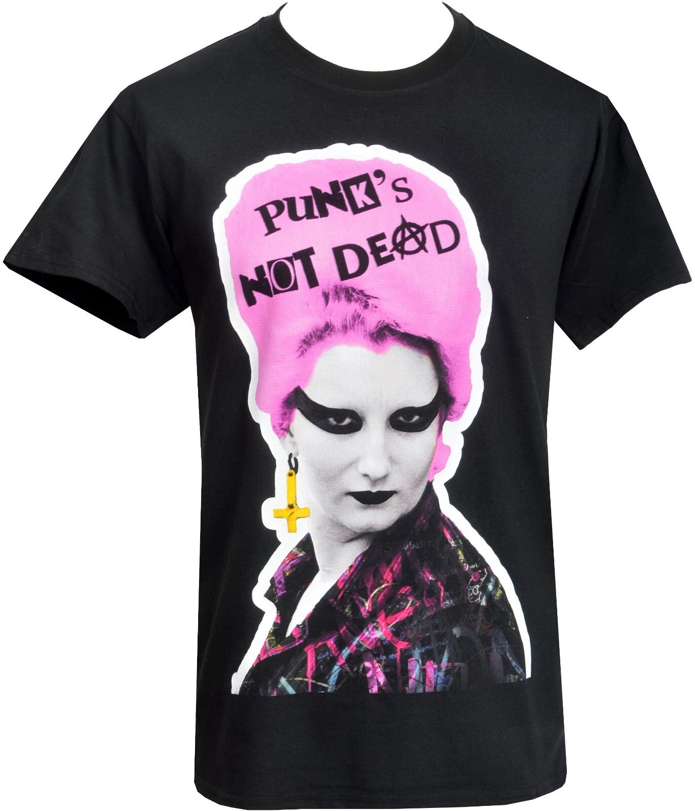 Mens Punk T-Shirt 1977 Punk's not Dead Anarchists Seditionaries S-5XL