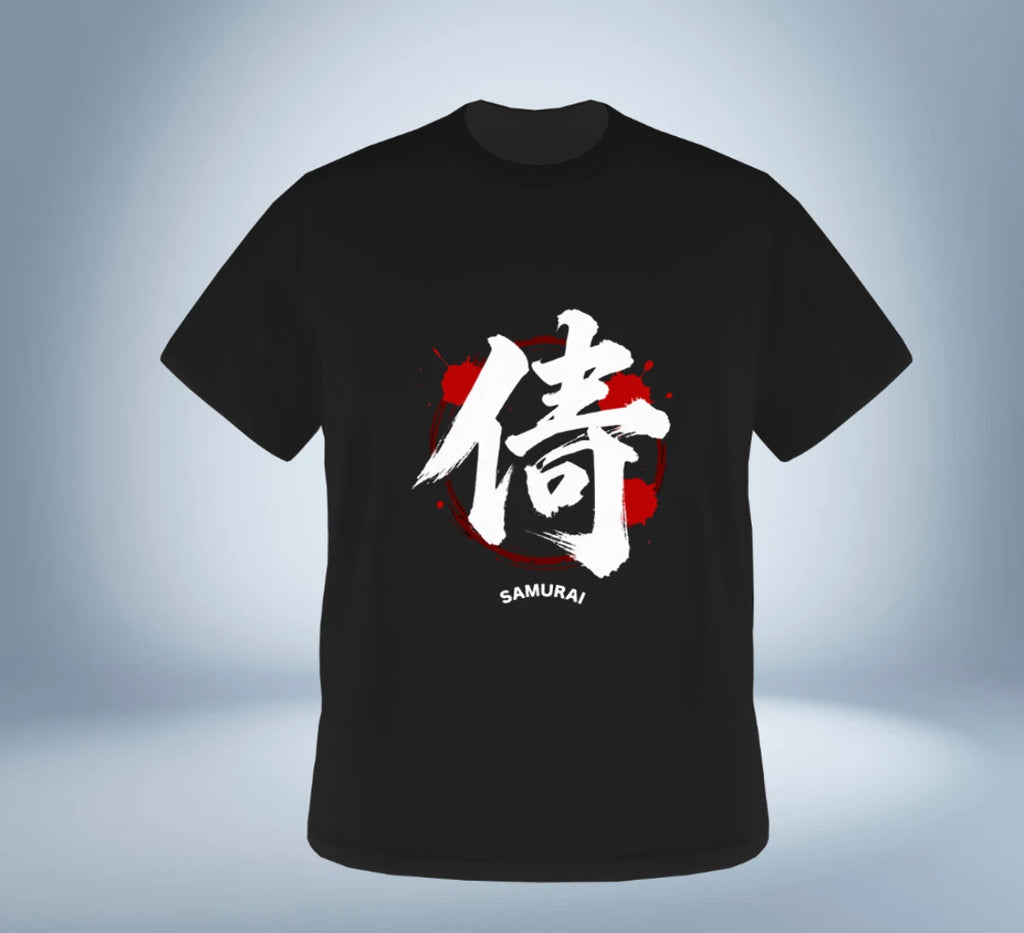 KANJI Collection – Samurai Spirit T-Shirt（Black）Original Tokyo Treasures Japan
