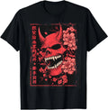 Demon Face Skull Japanese Art Devil Oni Harajuku Aesthetic T-Shirt