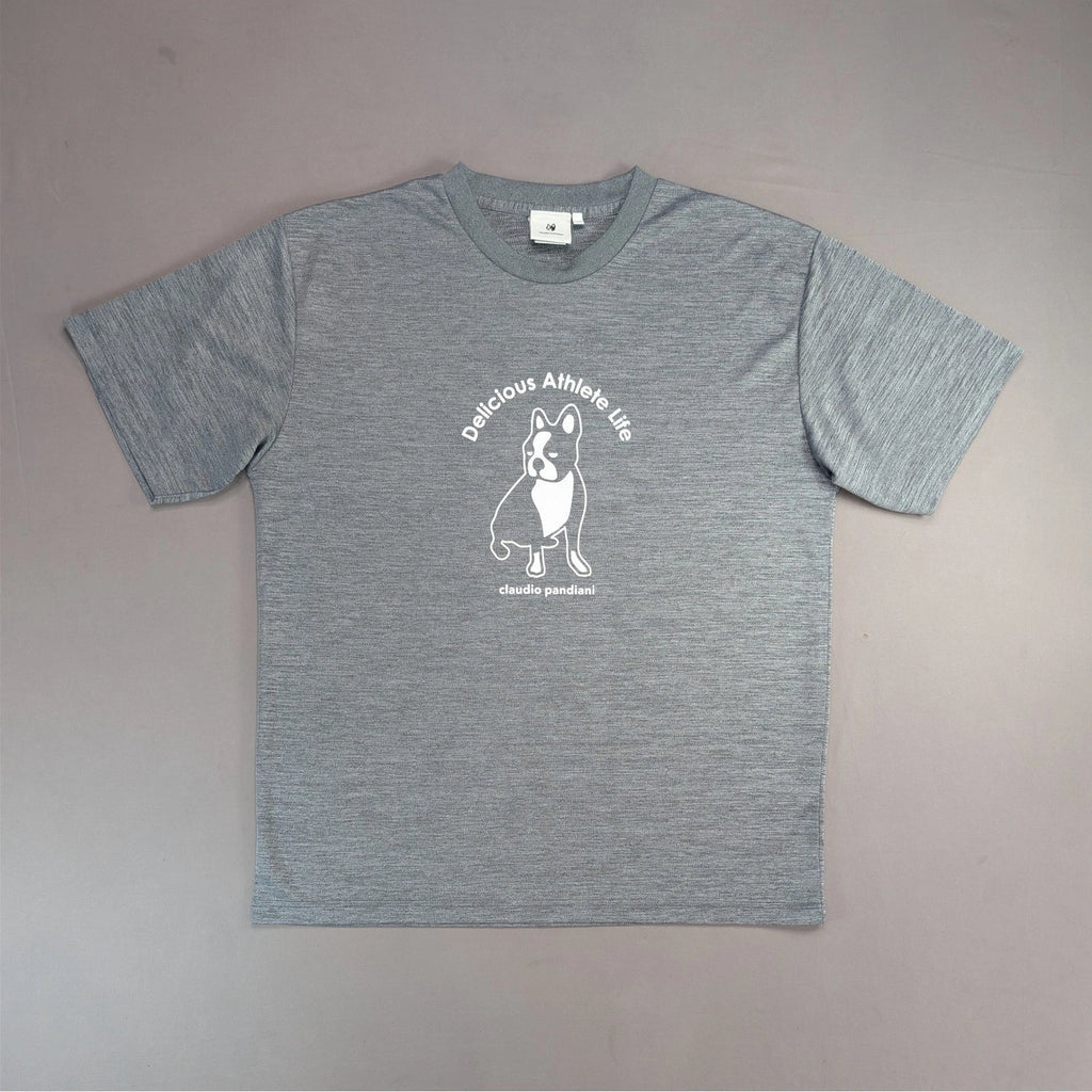 Claudio Pandiani Delicious Athlete Life Gray Graphic Tee Shirt XXL Japan