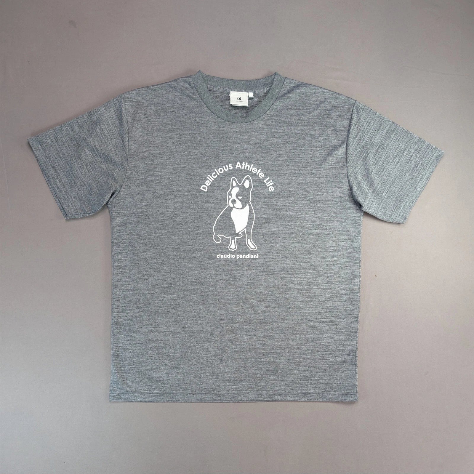 Claudio Pandiani Delicious Athlete Life Gray Graphic Tee Shirt XXL Japan