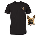 Funny Belgian Malinois Dog Peeking Pocket Tshirt Cute Puppy Dog Lover Tee Gift