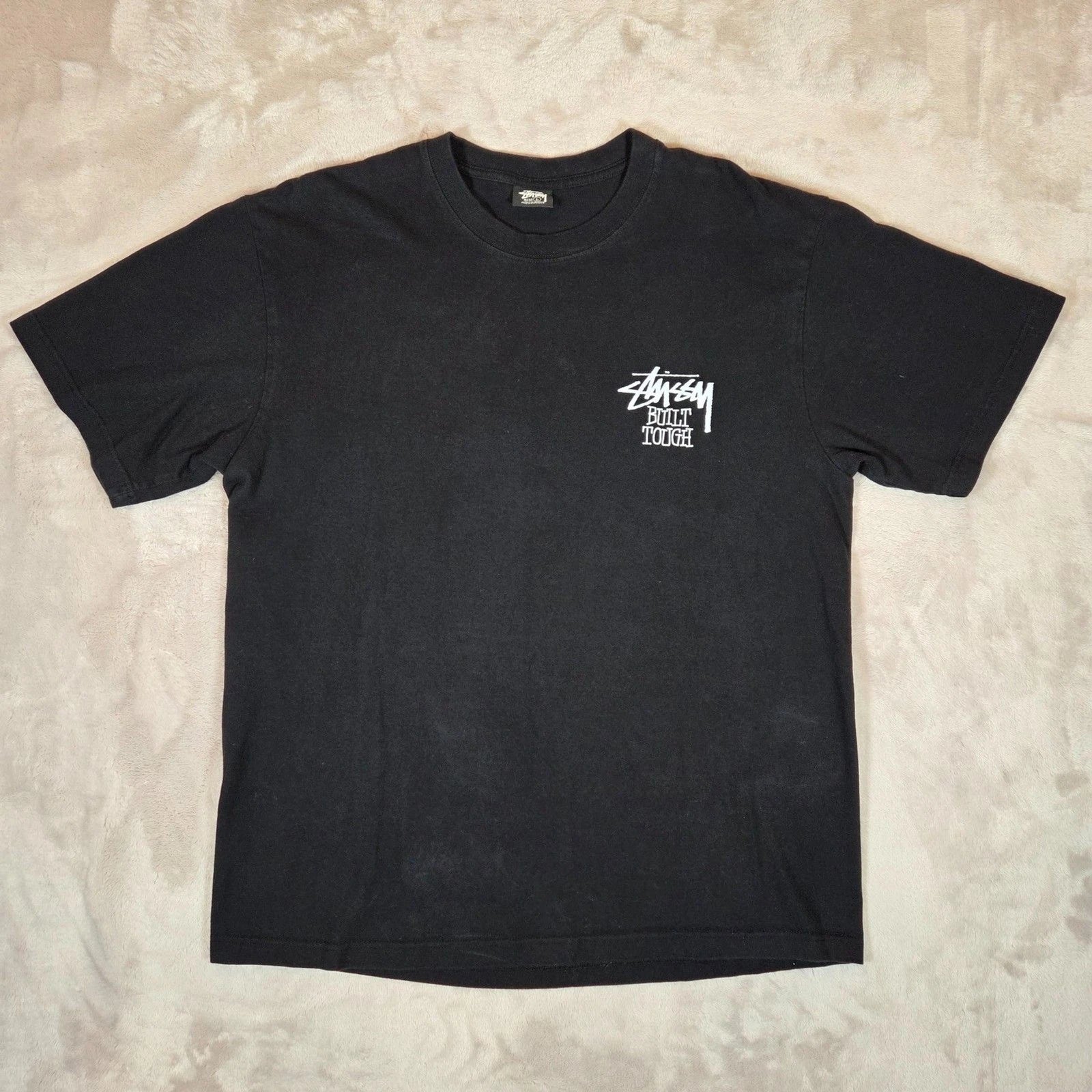 Stussy Built Tough Teddy Bear T Shirt Men’s Large Black Graphic Streetwear
