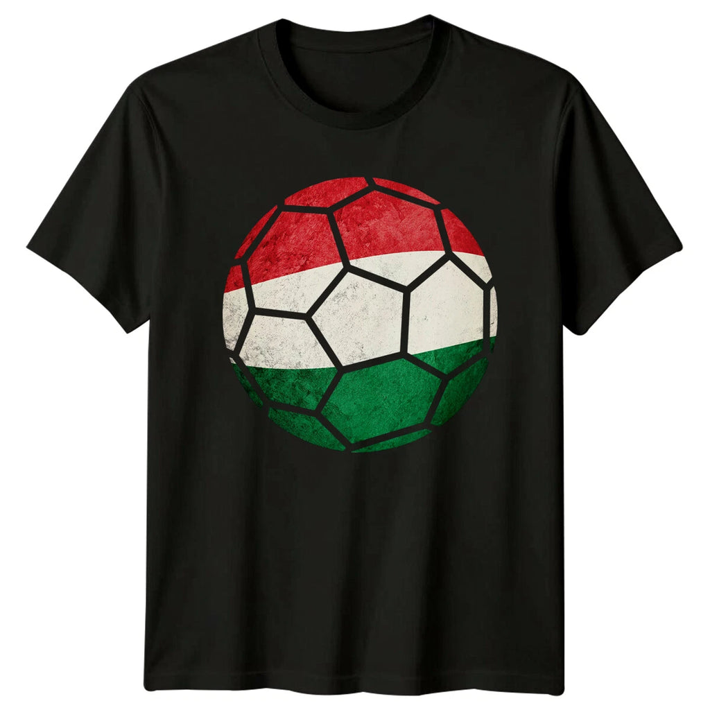 Hungary Soccer Ball Sports Mens T-Shirt Womens Graphic Tee Unisex Top