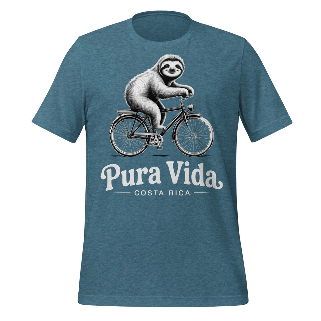 Pura Vida Costa Rica Sloth T-Shirt Funny Chill Unisex Travel Nature Tee