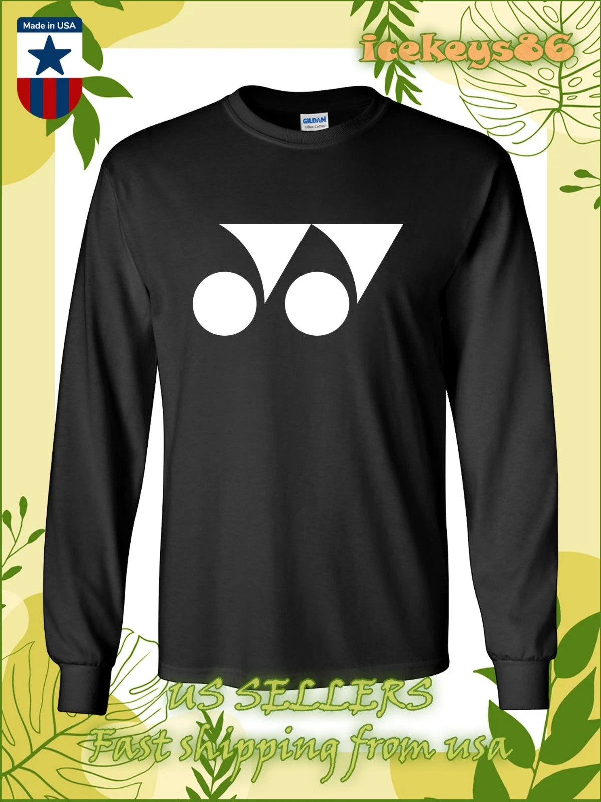 New Yonex Astrox Logo Men's Long Sleeve T-Shirt American T-Shirt