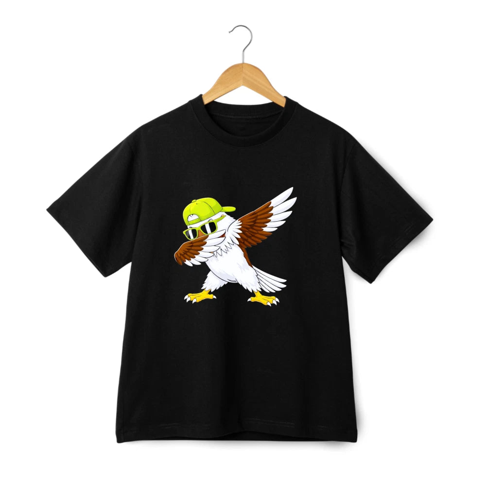 Dabbing Seahawk Graphic T-shirt - Proud Team Fan Funny Design Tee Streetwear