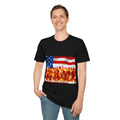 Trump Hot Like Fire American Flag Unisex T-Shirt