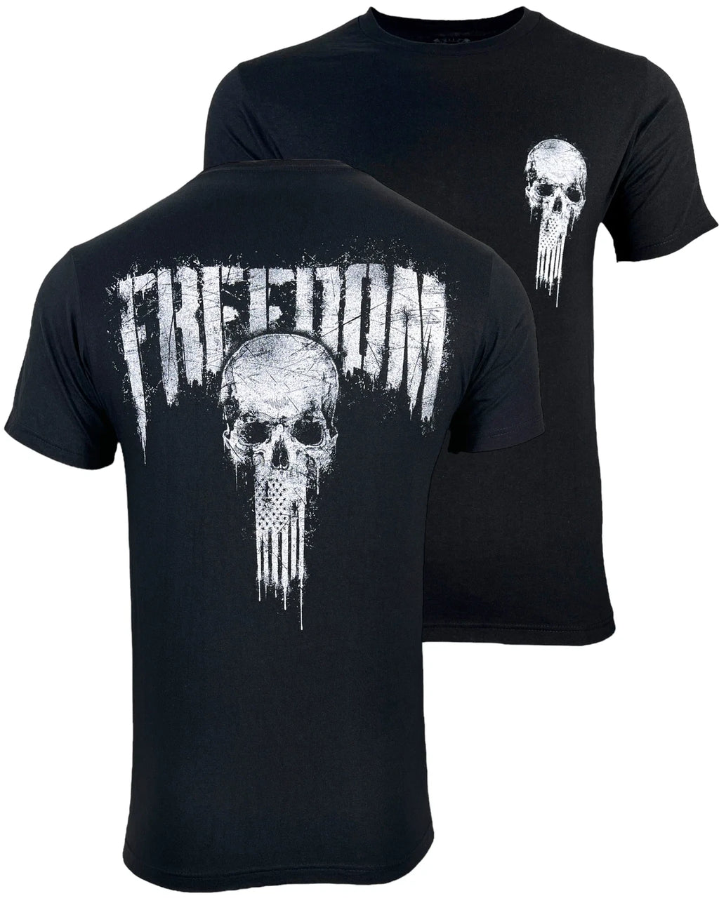 Howitzer Style Men's T-Shirt Freedom Skull Military Grunt MFG