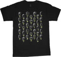 Glow In The Dark Skull T-shirt Mens Graphic Tees Halloween Themed Funny Spooky