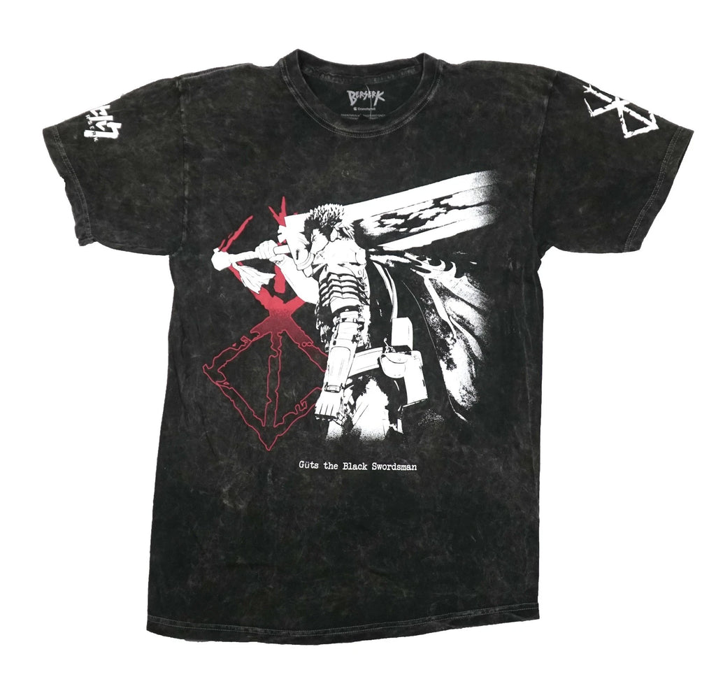Berserk New Adult T-Shirt - Armor Black Swordsman Mineral Wash