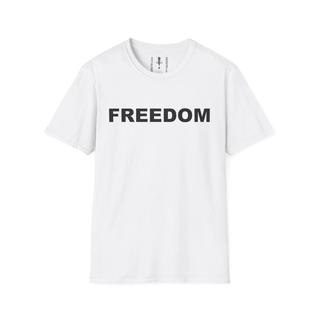 FREEDOM T‑Shirt — In Honor of Charlie Kirk Minimalist Bold Text Tee for