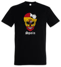 Spain Football Skull I T-Shirt spanish Soccer Flag Banner World Championship