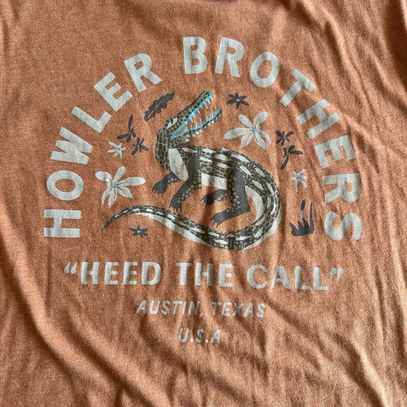 Howler Brothers Lazy Gator T Shirt Mens Medium Heed The Call Austin Texas
