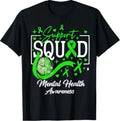 Mental Health Matters Awareness Support Squad Green Ribbon T-Shirt