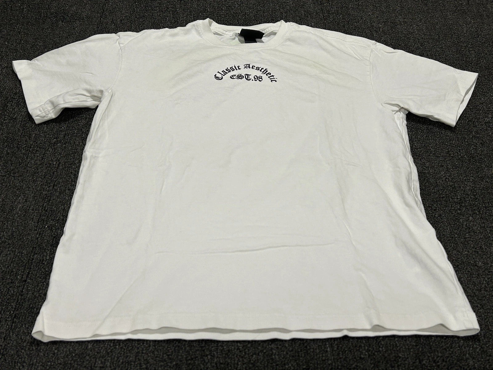 H&M Aesthetic NYC T-Shirt Divided Mens Small White Cotton Short Sleeve