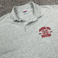 Vintage Anvil Polo Shirt Men's Size Large Gray Mater Dei Soccer Made in USA '90s
