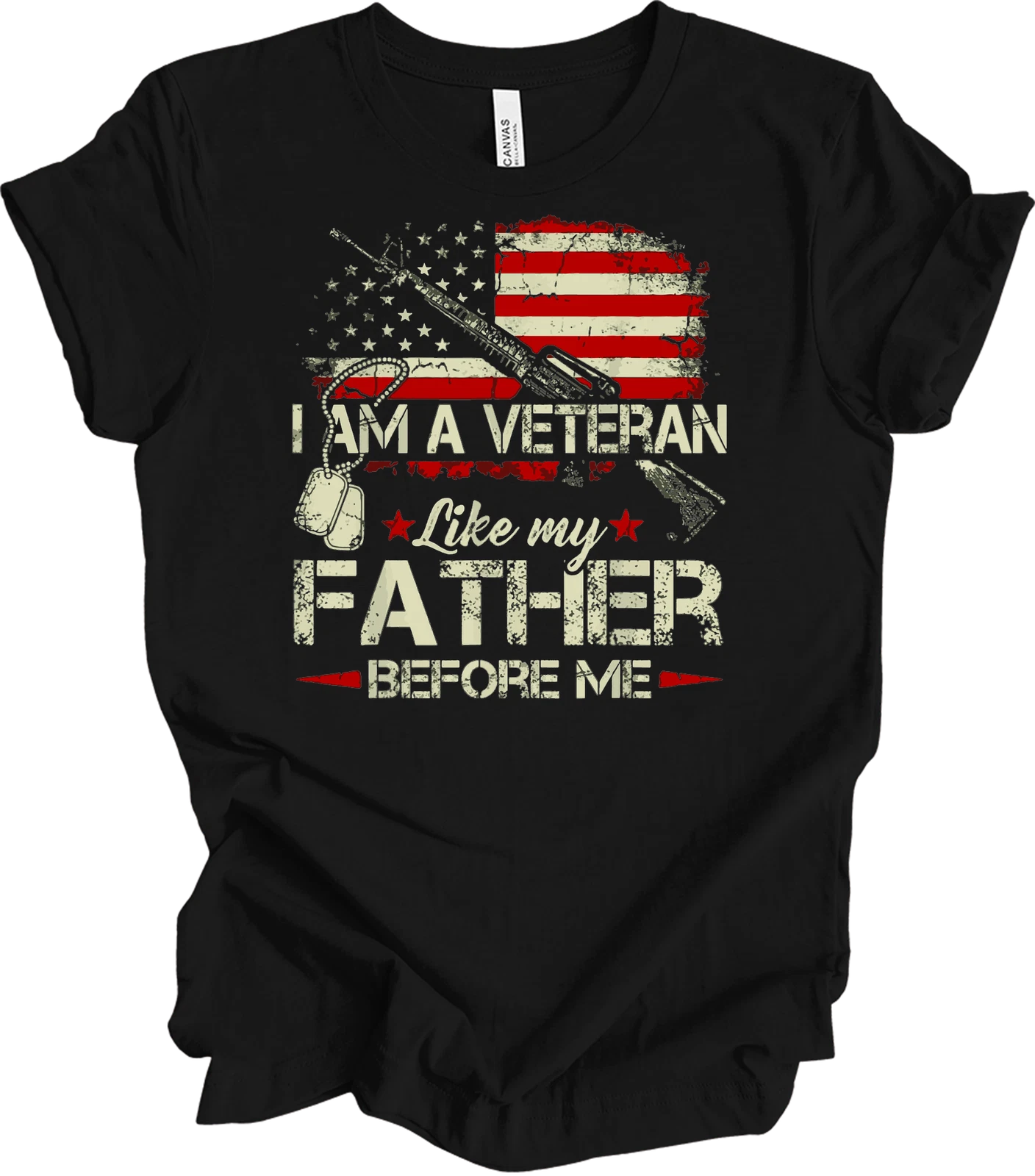 I Am A Veteran Like My Father Before Me T-Shirt Gift