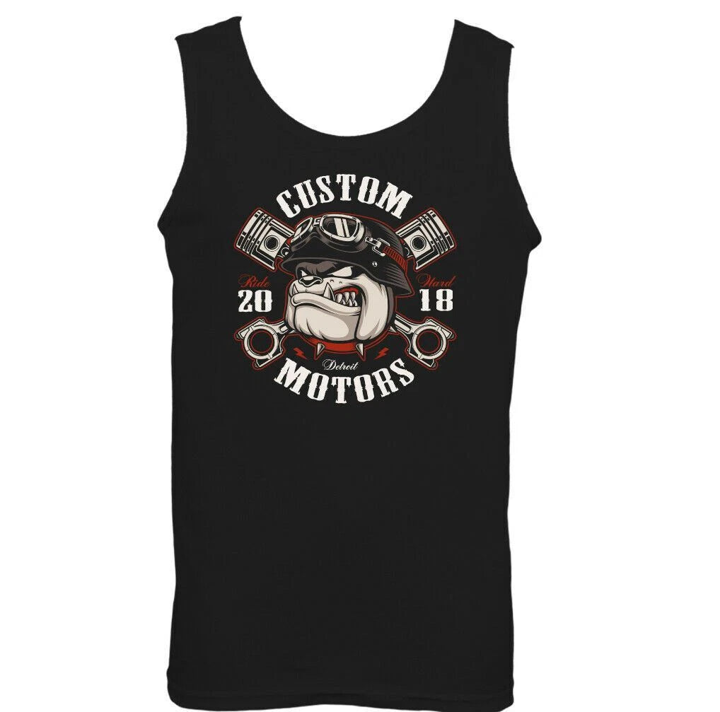 BIKER VEST Motorbike Motorcycle Cafe Racer Chopper Bike Mens Funny Skull Top