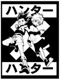 NEW 2XL Hunter X Hunter Men Shirt Black Anime Manga Japanese Killua Zoldyck XXL