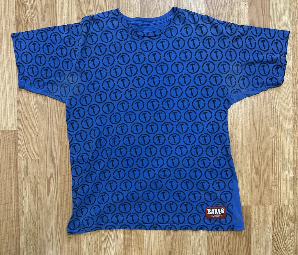 Baker Skateboards 2000s Hammers All Over Print T Shirt Skateboarding Streetwear